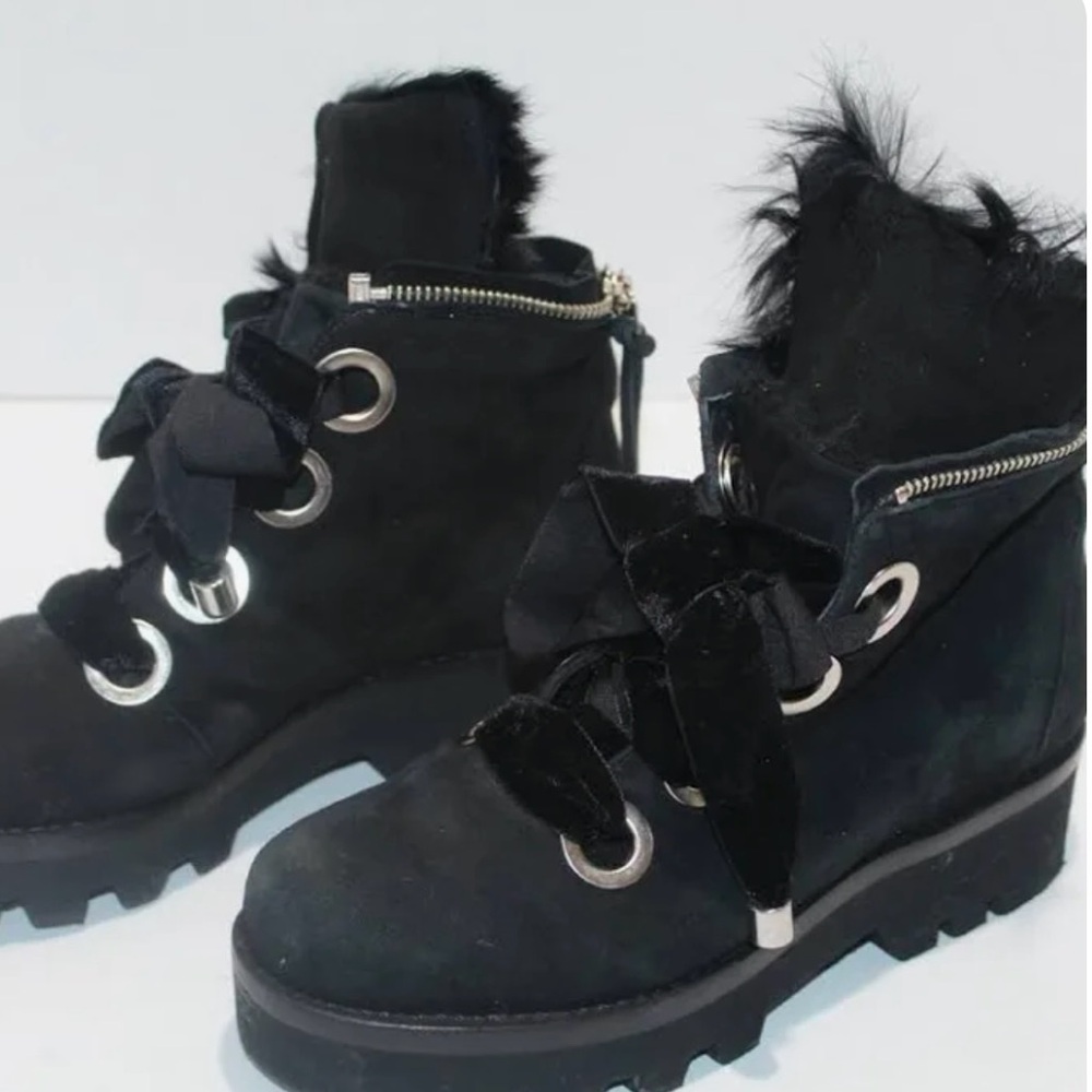 Rachel Zoe Fur-Trimmed Boots